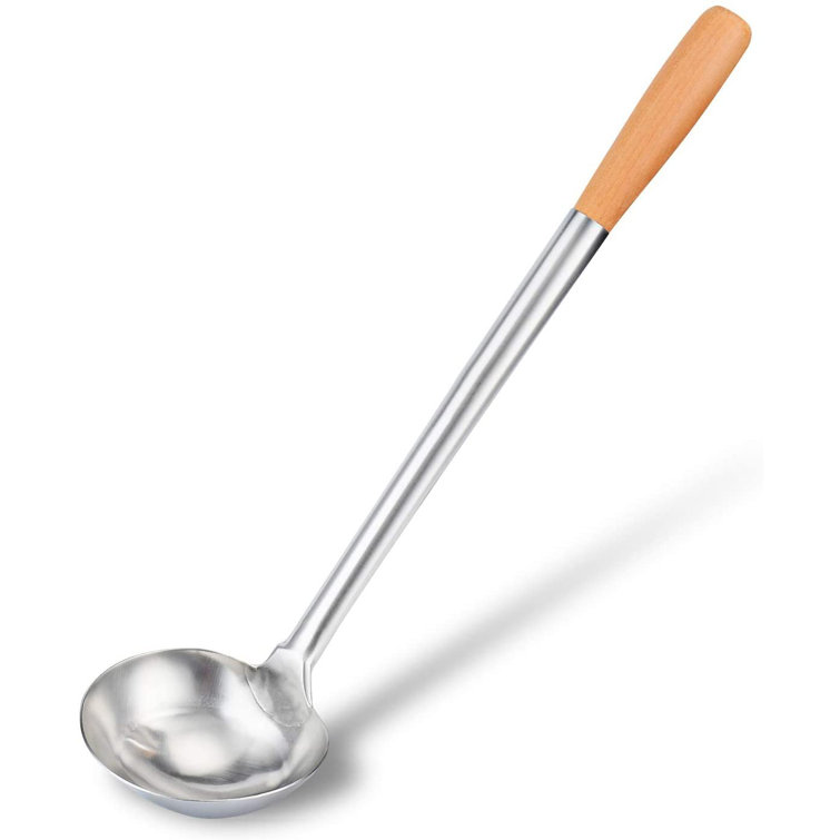 IMMENCE Stainless Steel Long Pot Soup Spoon Ladle Professional Large